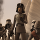 Governor Pryce, Rukh, and Stormtroopers